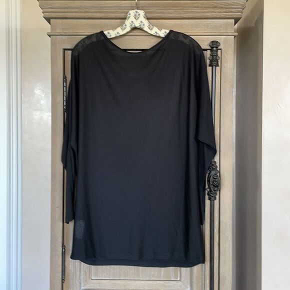 Vince Dolman Sleeve jersey tunic top, black size M - Picture 4 of 11